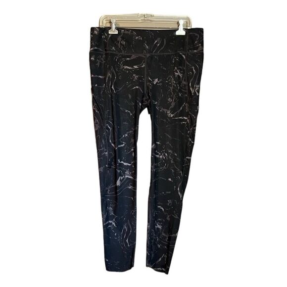 Athleta printed cropped leggings. Size large tall. - Picture 1 of 12